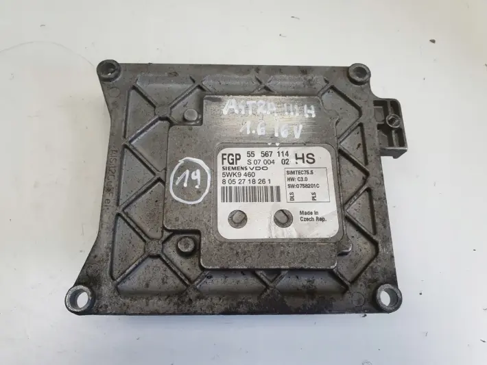 Opel Astra III H 1.6 16V STEROWNIK SILNIKA komputer 55567114 HS