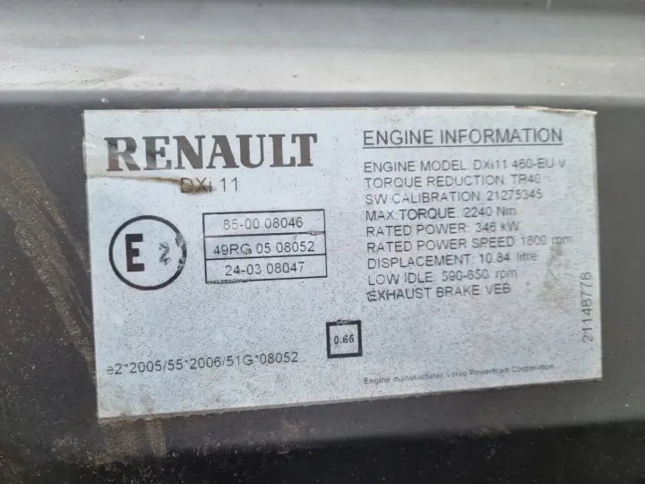 SILNIK BEZ OSPRZĘTU Renault Premium 10,84 L 460KM DXi DXi11