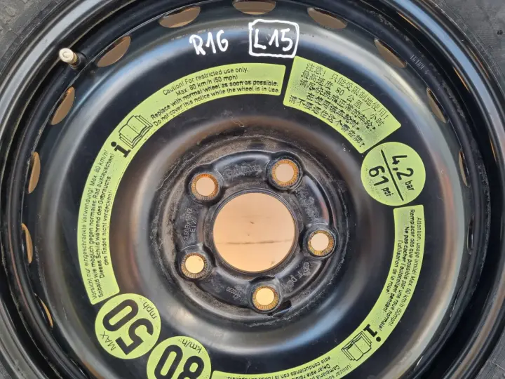 Mercedes W204 KOŁO DOJAZDOWE dojazdówka 125/90 R16 5x112 2044000302