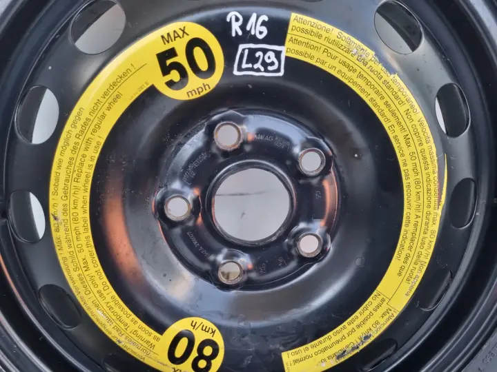 Audi Seat Vw Golf V KOŁO DOJAZDOWE dojazdówka 125/70 R16 1K0601027F 5x112