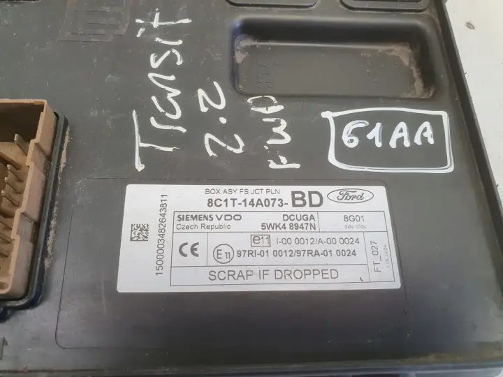 Ford Transit Mk7 SKRZYNKA BEZPIECZNIKÓW Moduł Bsi 8C1T-14A073-BD