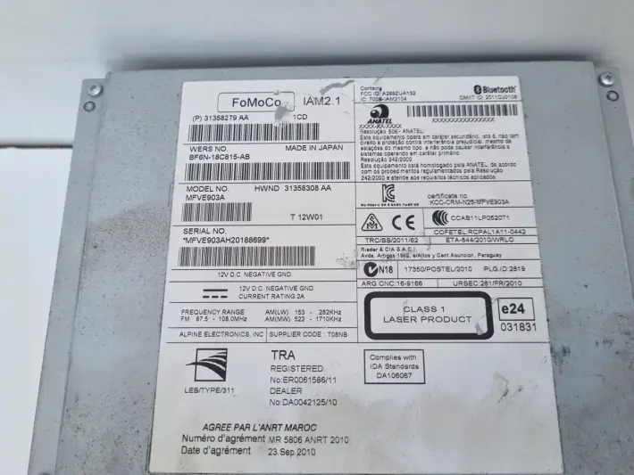 Volvo VOLVO V60 I S60 II XC60 I CZYTNIK NAWIGACJI Radio 31358279 31358279AA