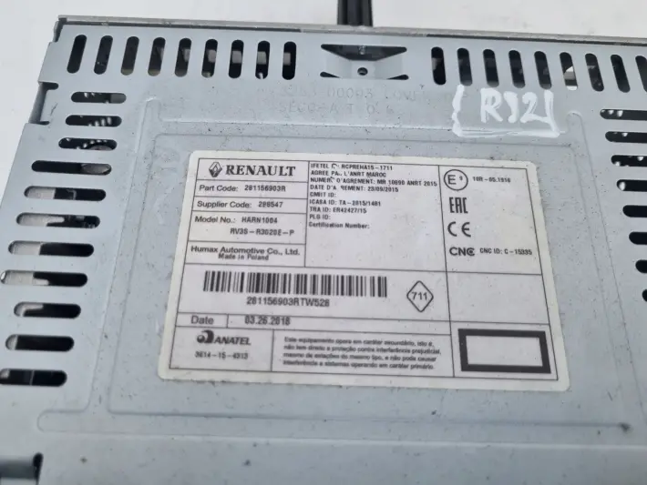 Renault Kangoo II III Citan RADIO MP3 Radioodtwarzacz 281156903R