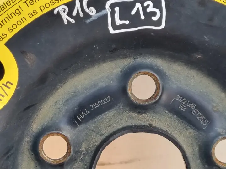 Audi Seat Vw Golf VI KOŁO DOJAZDOWE dojazdówka 125/70 R16 1K0601027AL 5x112