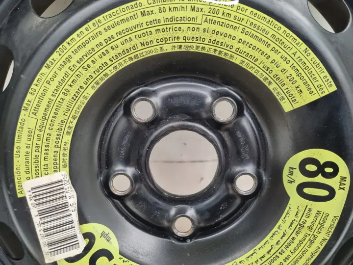 Audi Seat Vw Golf VI KOŁO DOJAZDOWE dojazdówka 125/70 R16 1K0601027S 5x112