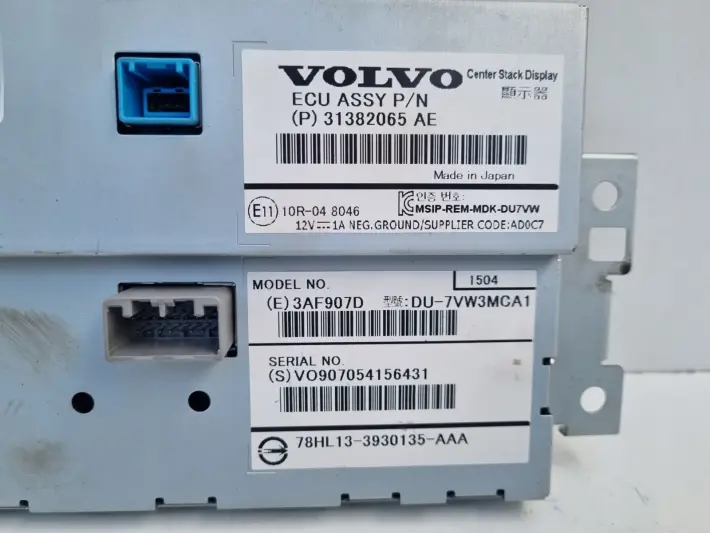 Volvo V60 I S60 II XC60 I EKRAN NAWIGACJI Wyświetlacz 31382065 31382065AE