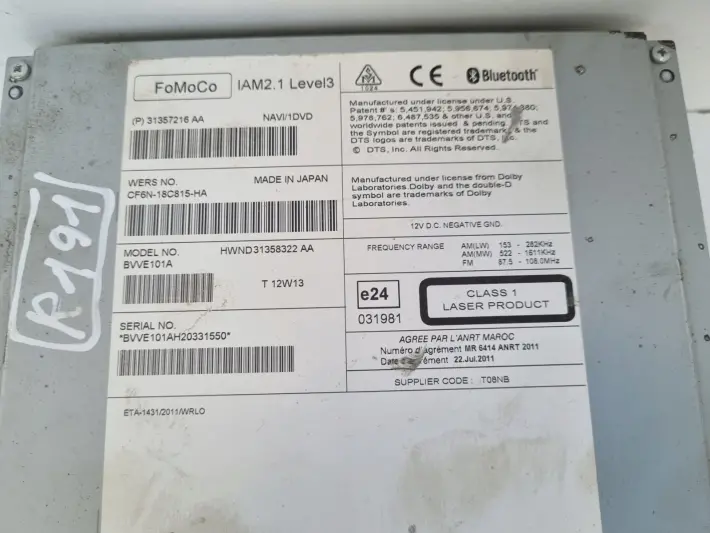 Volvo VOLVO V60 I S60 II V40 II CZYTNIK NAWIGACJI Radio 31357216AA 31357216