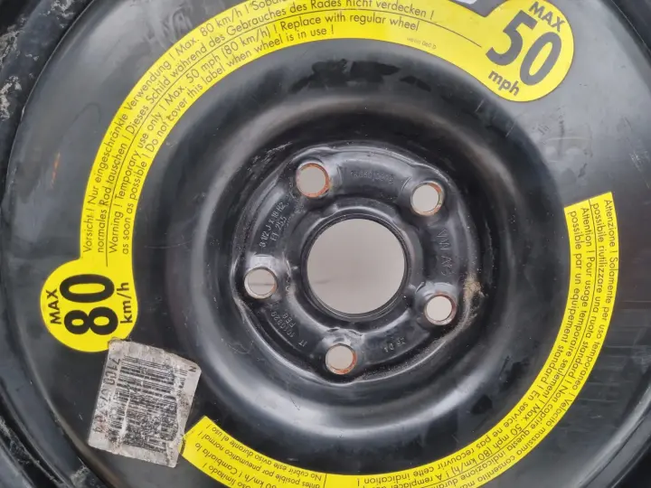 Audi Seat Vw Skoda KOŁO DOJAZDOWE dojazdówka 125/70 R18 1K0601027B