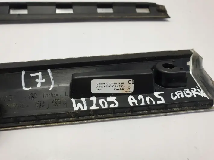 Mercedes A205 W205 Cabrio TYLNA LISTWA SZYBY Kpl