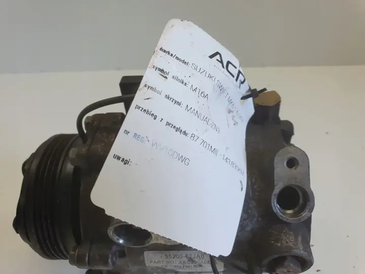 Suzuki Swift MK6 1.6 16V SPRĘŻARKA KLIMATYZACJI pompa 95200-62JA0