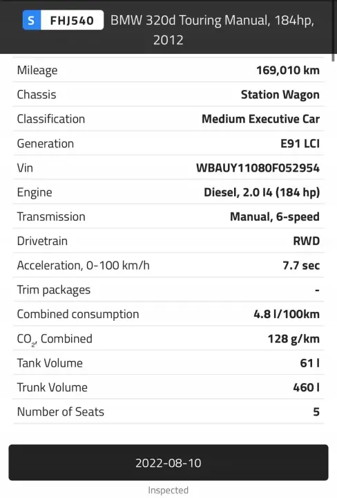 SILNIK BMW F10 F11 2.0 D DIESEL 184KM dokumenty 169tyś N47D20C