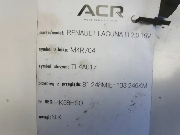 Renault Laguna III 2.0 16V CEWKA ZAPŁONOWA 0221604014 bosch