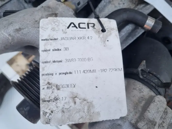 SILNIK Jaguar XKR 4.2 V8 SUPERCHARGED udokumentowane 182tyś AJ34 AJ34-B