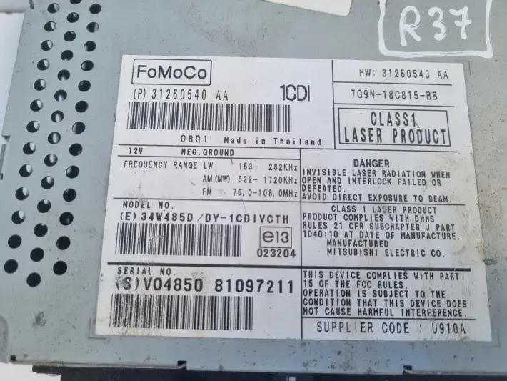 Volvo XC70 V70 III S80 II RADIOODTWARZACZ Radio CD 31260540 31260540AA