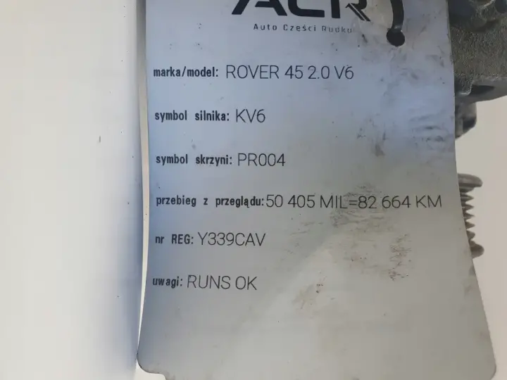 Rover 45 2.0 V6 SPRĘŻARKA KLIMATYZACJI 447220-8332