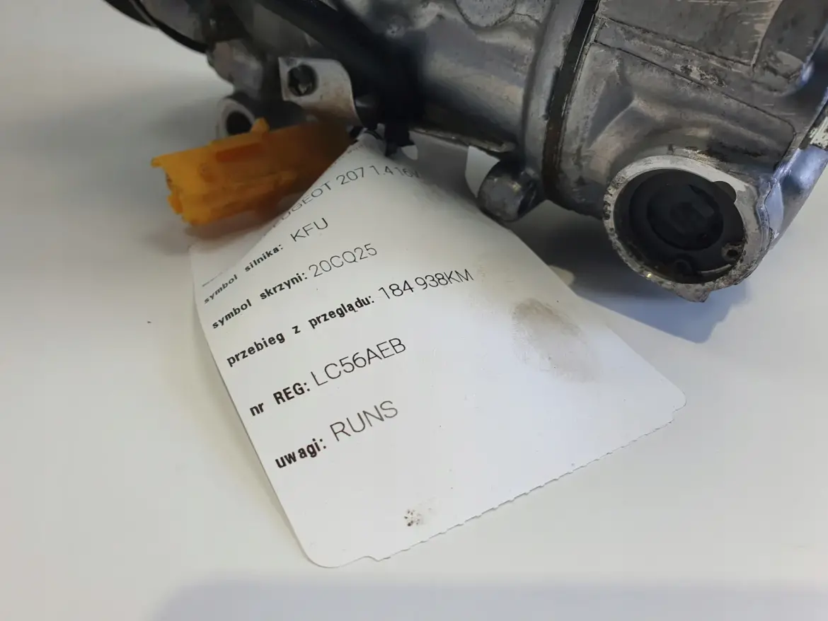 Peugeot 207 1.4 16V VTi SPRĘŻARKA KLIMATYZACJI
