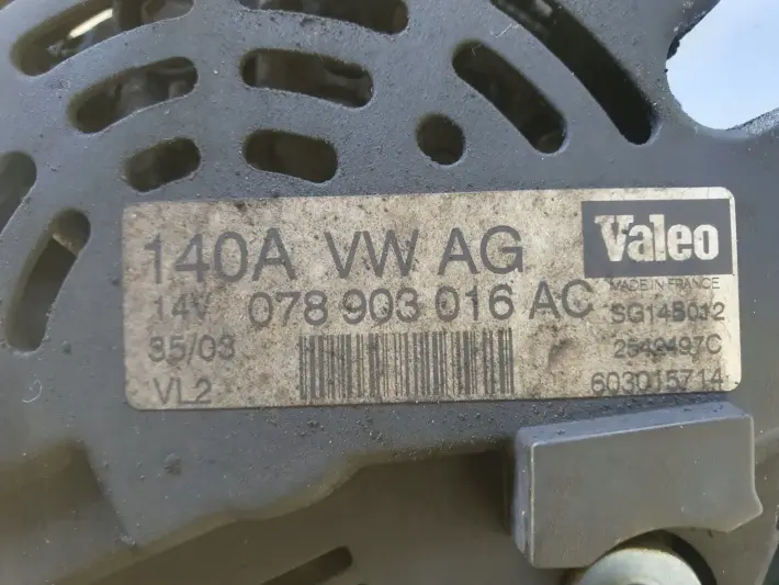 Audi A4 B6 2.5 TDI V6 ALTERNATOR 078903016AC 140A valeo