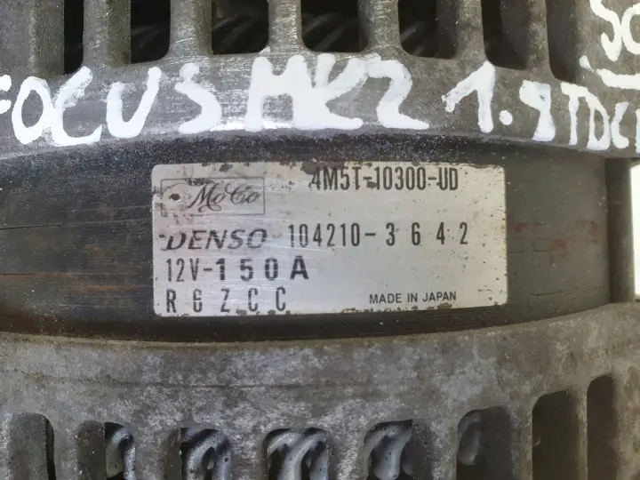 Ford Focus MK2 1.8 TDCI ALTERNATOR denso 4M5T-10300-UD 150A