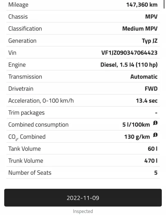 SILNIK KOMPL Renault Scenic III 1.5 DCI 110KM udokumentowane 147tyś K9K837