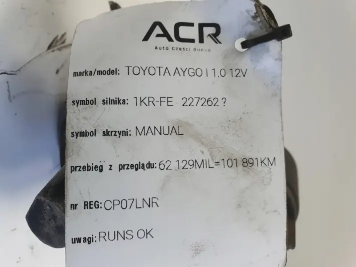 Toyota Aygo 1.0 12V 1KR ROZRUSZNIK 28100-0Q012D