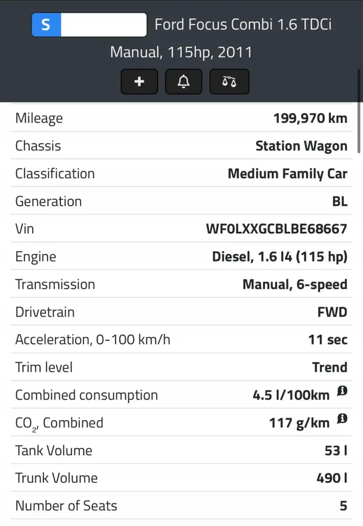 SILNIK Ford C-Max C Max II 1.6 TDCI 115KM udokumentowane 199tyś T1DA T1DB