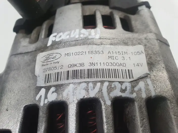 Ford Focus MK2 1.6 16V ALTERNATOR 3N1110300AD 105A