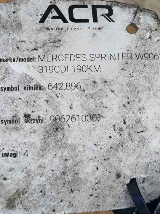 Mercedes Sprinter W906 2.2 CDI SKRZYNIA BIEGÓW A9062610301