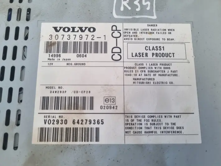 Volvo XC90 I CD radioodtwarzacz CZYTNIK PŁYT CD navi 30737972