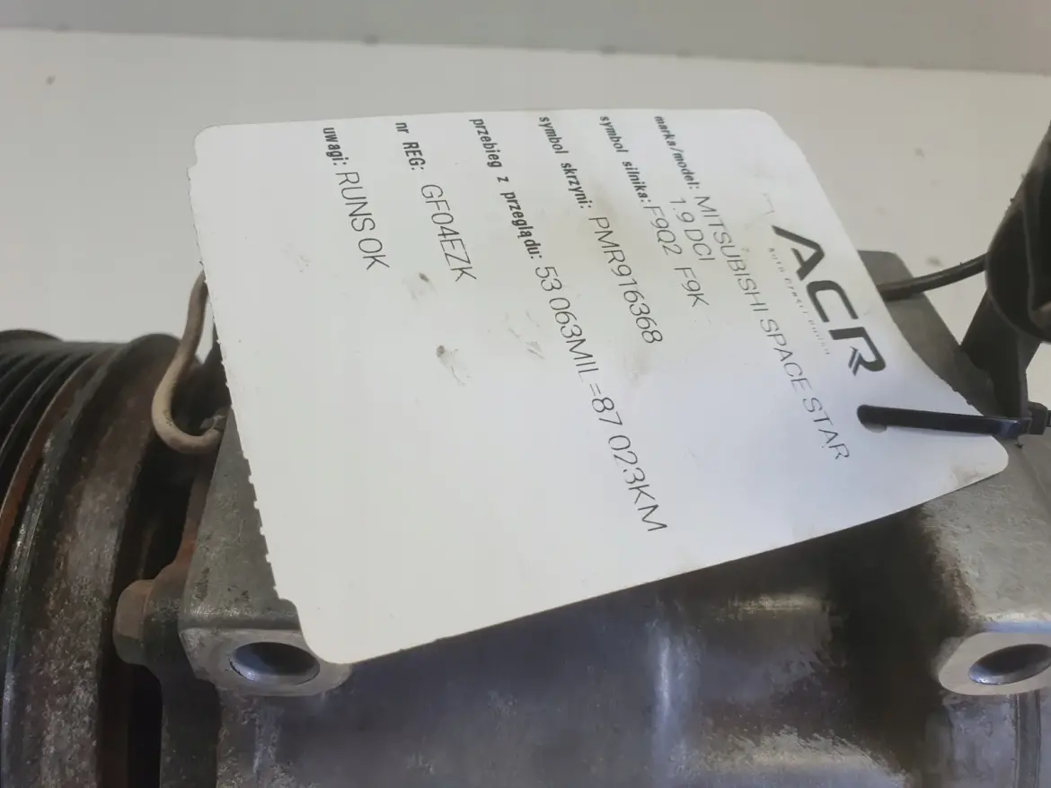 Mitsubishi Space Star 1.9 DID SPRĘŻARKA KLIMATYZACJI pompa 8200040681