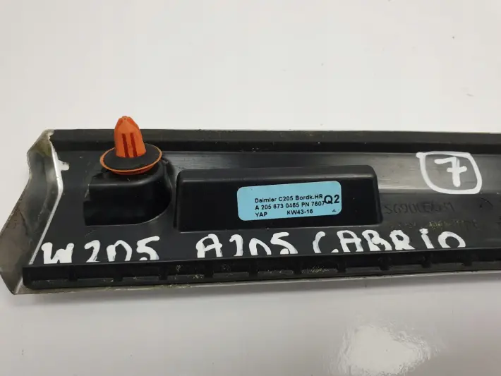 Mercedes A205 W205 Cabrio TYLNA LISTWA SZYBY Kpl
