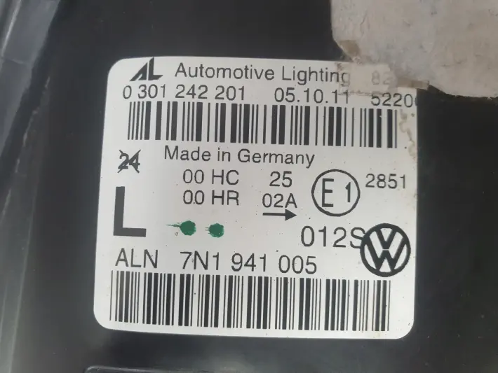 VW Sharan II 7N 7N0 PRZEDNIA LAMPA LEWA lewy przód EUROPA 0301242201
