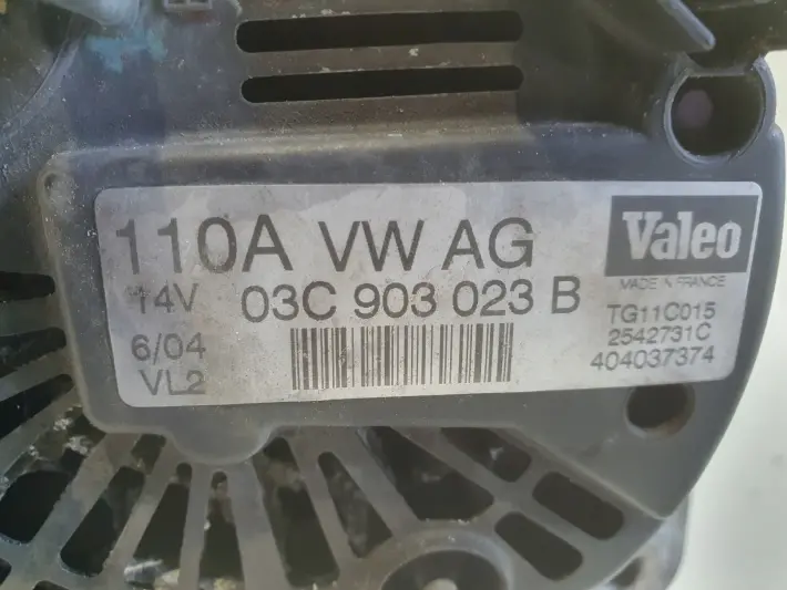 VW Golf V 1.6 FSI ALTERNATOR 110A 03C903023B valeo