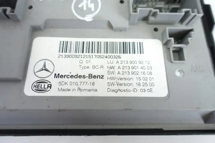 Mercedes W213 C213 MODUŁ STEROWNIK A2139009212