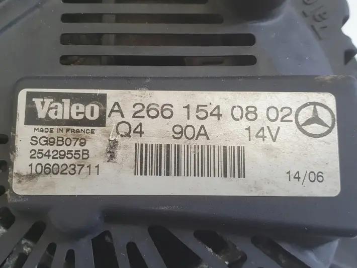 Mercedes W169 1.5 8V ALTERNATOR valeo A2661540802 90A