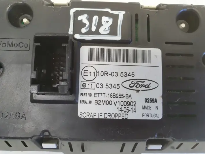 Ford Fiesta MK7 WYŚWIETLACZ RADIA Ekran monitor ET7T-18B955-BA