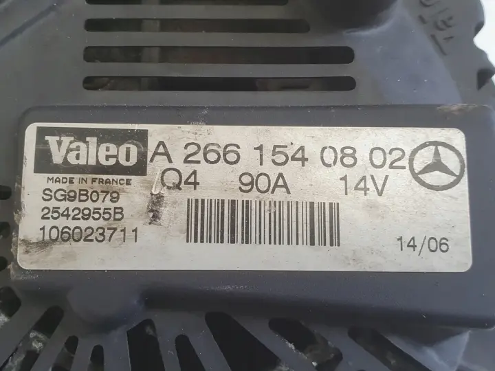 Mercedes W169 1.5 8V ALTERNATOR valeo A2661540802 90A