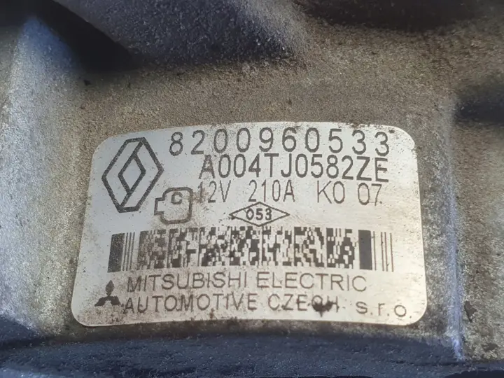 Renault Megane III Scenic III 1.5 DCI ALTERNATOR 8200960533 210A