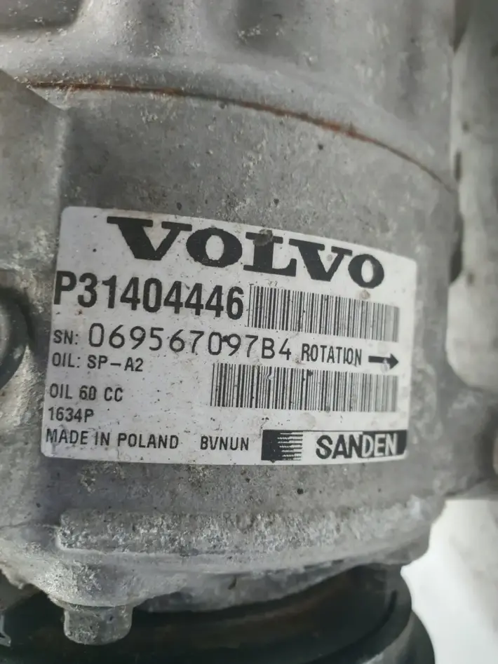 Volvo V60 2.0 D2 SPRĘŻARKA KLIMATYZACJI pompa P31404446