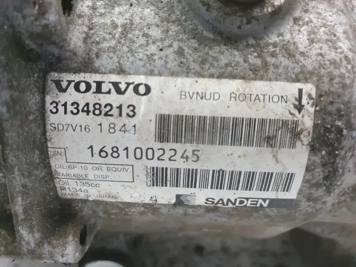 Volvo V60 1.6 D SPRĘŻARKA KLIMATYZACJI 31348213