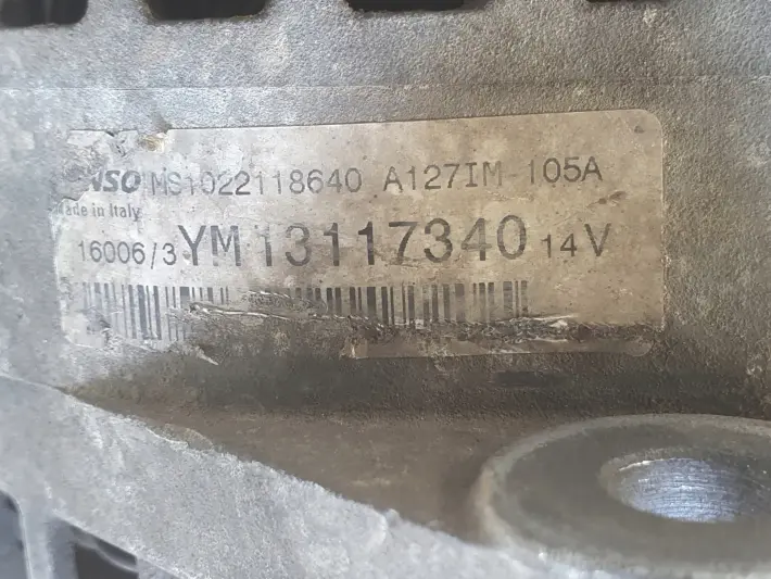 Opel Vectra C 1.9 CDTI ALTERNATOR denso 13117340 105A