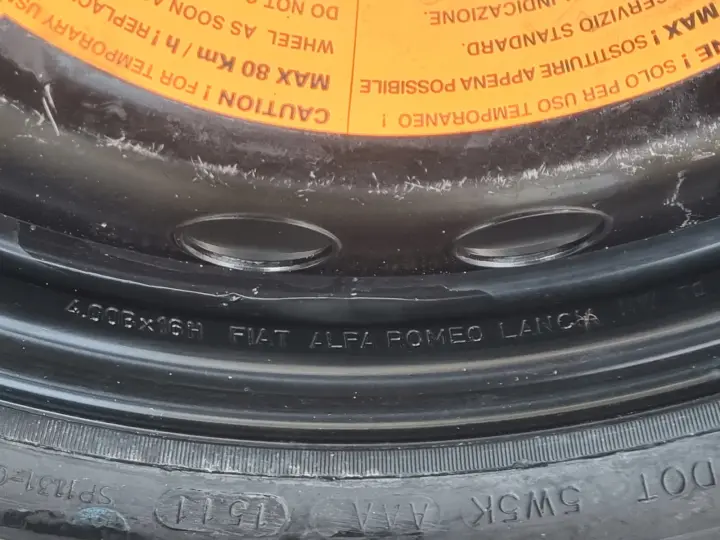 Fiat Alfa Romeo Mito KOŁO DOJAZDOWE dojazdówka 135/70 R16 4x98 A4474710