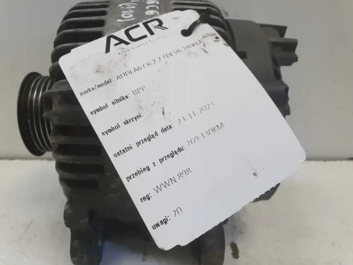 Audi A6 C6 2.7 TDI ALTERNATOR 059903015R 180A valeo
