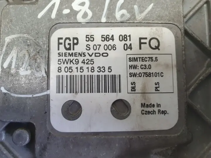 Opel Astra III H 1.8 16V STEROWNIK SILNIKA komputer 55564081 FQ