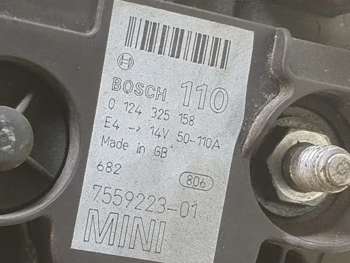 Mini One R50 R53 1.6 16V ALTERNATOR 110A 0124325158 bosch