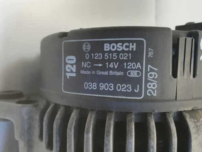 Audi A3 8L Golf IV 1.9 TDI ALTERNATOR 0123515021 038903023J 120A