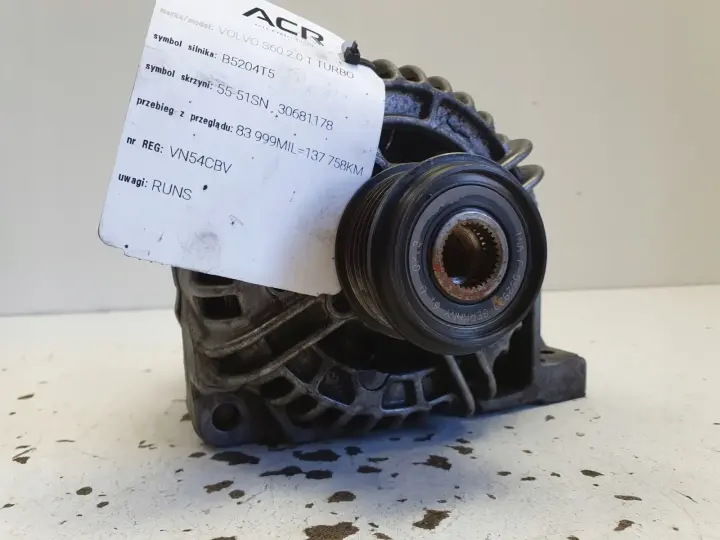 Volvo S60 V70 II 2.0 T ALTERNATOR 140A 30658085 bosch