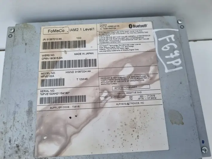Volvo VOLVO V60 I S60 II V40 II CZYTNIK NAWIGACJI Radio 31357213 31357213AA