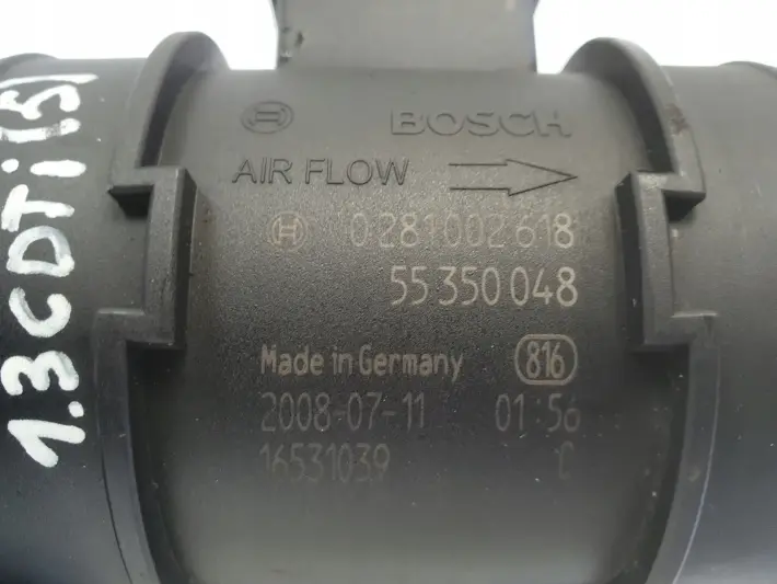 Opel Corsa D 1.3 CDTI PRZEPŁYWOMIERZ POWIETRZA 0281002618 bosch 55350048