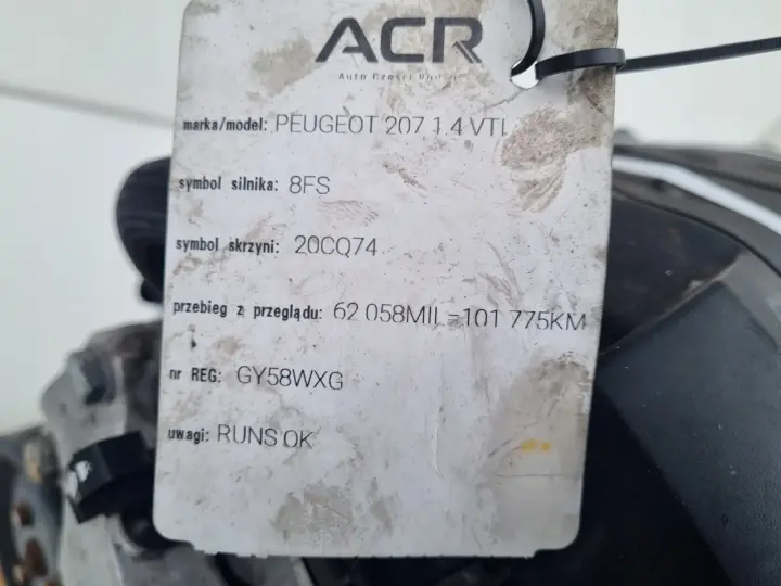 SILNIK KOMPLET Citroen C3 II 1.4 16V VTI udokumentowane 101tyś 8FS