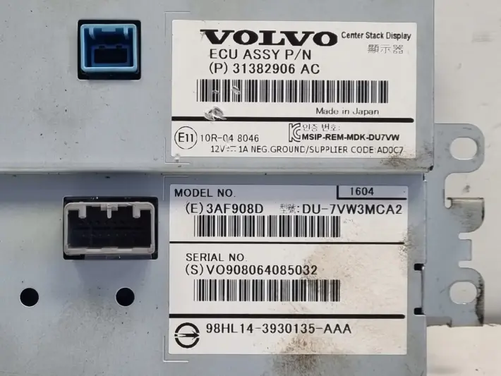 Volvo V40 II EKRAN NAWIGACJI Wyświetlacz monitor 31382906AC 31382906